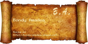 Bondy Amadea névjegykártya